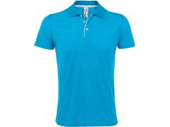 SOL´S Performer Men Pánské piqué sportovní polo 25.1199 aqua