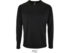 SOL´S Sporty LSL Men Pánské sportovní tričko s dlouhým rukávem 25.2071 black