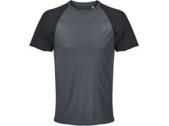 SOL´S Vortex Pánské raglánové sportovní tričko 25.4787 black/charcoal grey