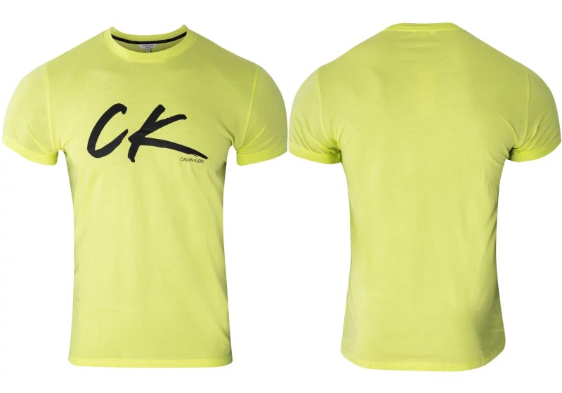 Pánské tričko KM0KM00467-ZAA zelená - Calvin Klein