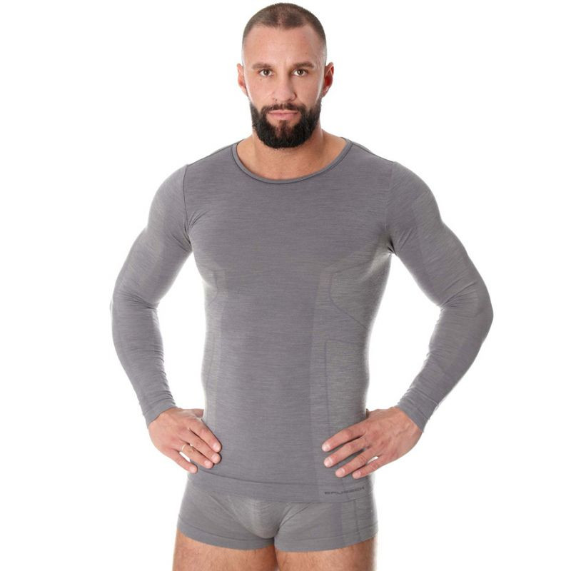 Termo tričko Brubeck Comfort Wool M LS11600 - Pro muže pro muže trička, tílka, košile