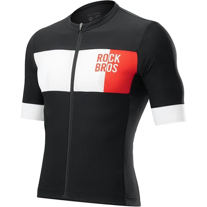 Pánské cyklistické tričko Rockbros, černé, velikost L