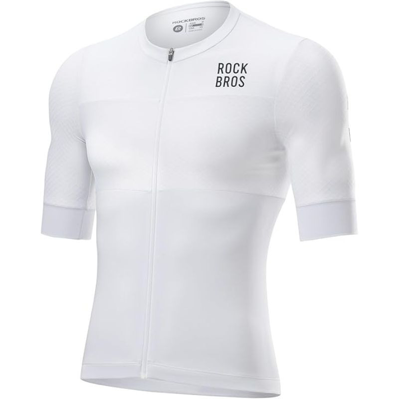 Rockbros pánské cyklistické tričko, bílé, 3D, velikost XL
