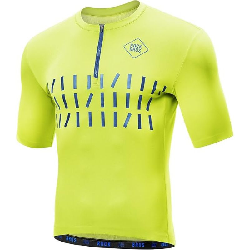 Pánské cyklistické tričko Rockbros, barva fluor, velikost L
