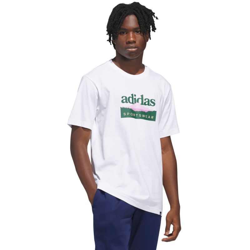 Pánské tričko adidas Sportsman Mountain Graphic white KC9254 pánské - Pro muže pro muže trička, tílka, košile