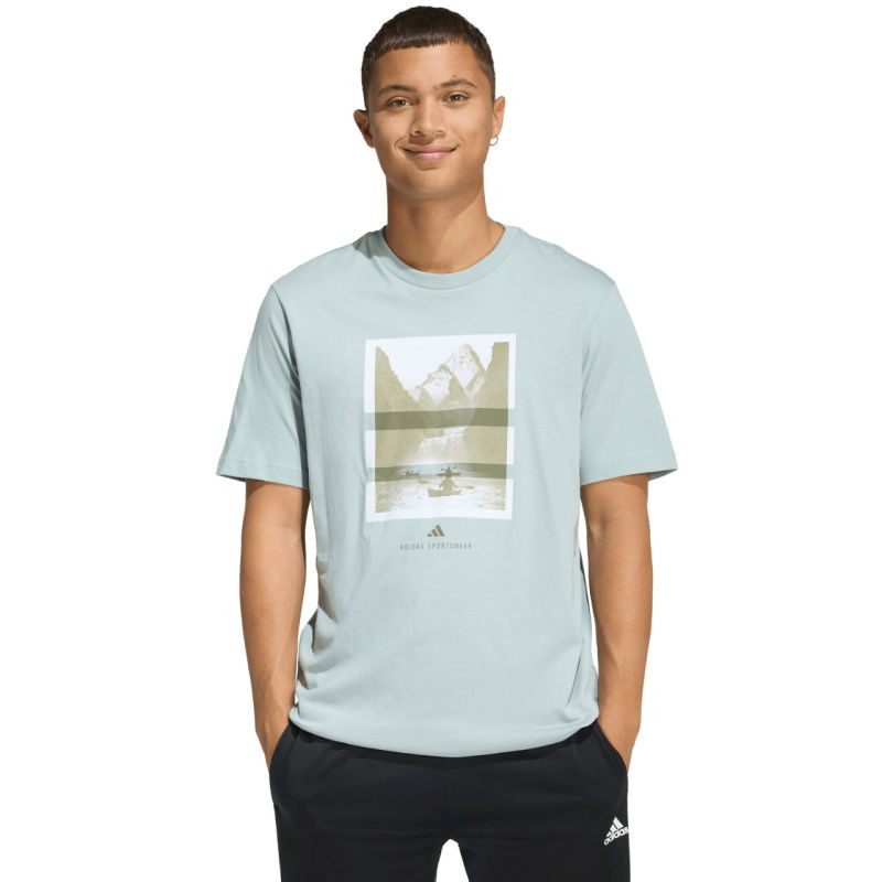 Pánské tričko adidas Outdoor Kayaking Graphic T-shirt Mint KG5409 pánské - Pro muže pro muže trička, tílka, košile