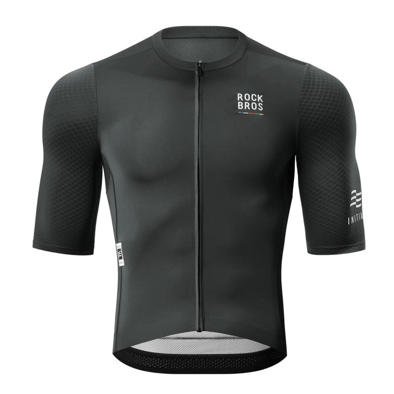 Cyklistický dres Rockbros 15220032001 ROAD TO SKY pro muže, s krátkým rukávem, velikost L – černý, pánský