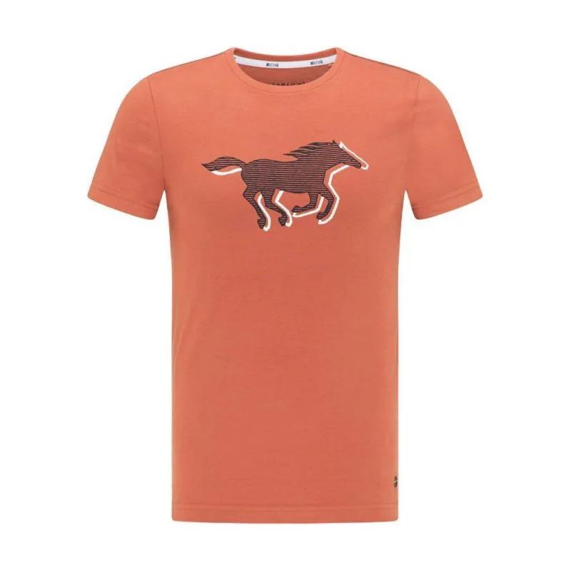 Pánské tričko Aaron C Print M 1009522 7103 - Mustang - Pro muže pro muže trička, tílka, košile