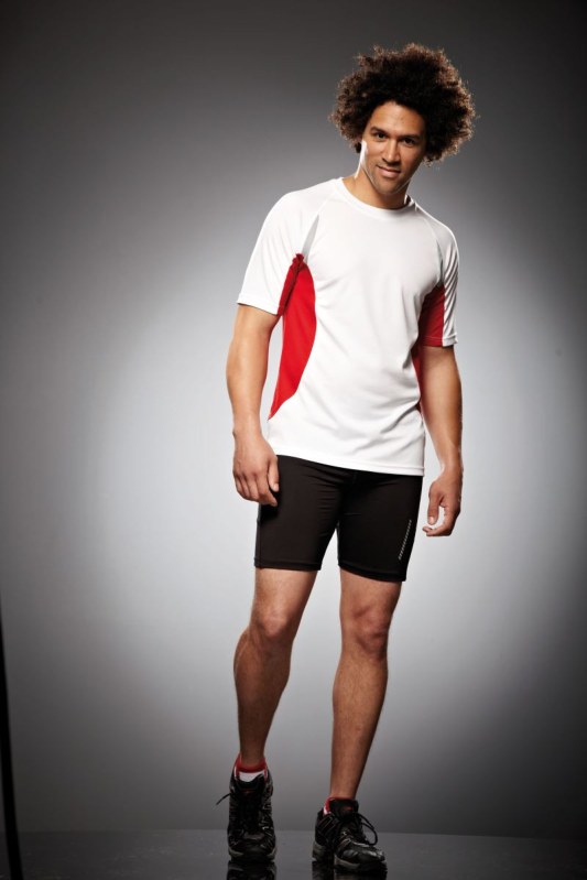 Daiber JN 391 Pánské běžecké tričko 02.0391 white/red - Pro muže pro muže trička, tílka, košile