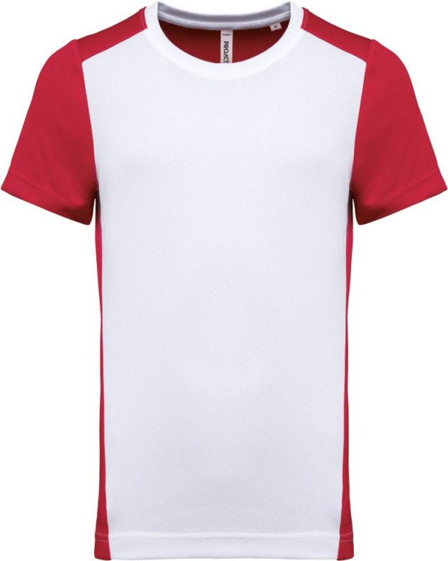 Kariban ProAct PA 4014 Pánské kontrastní sportovní tričko 20.4014 white/red