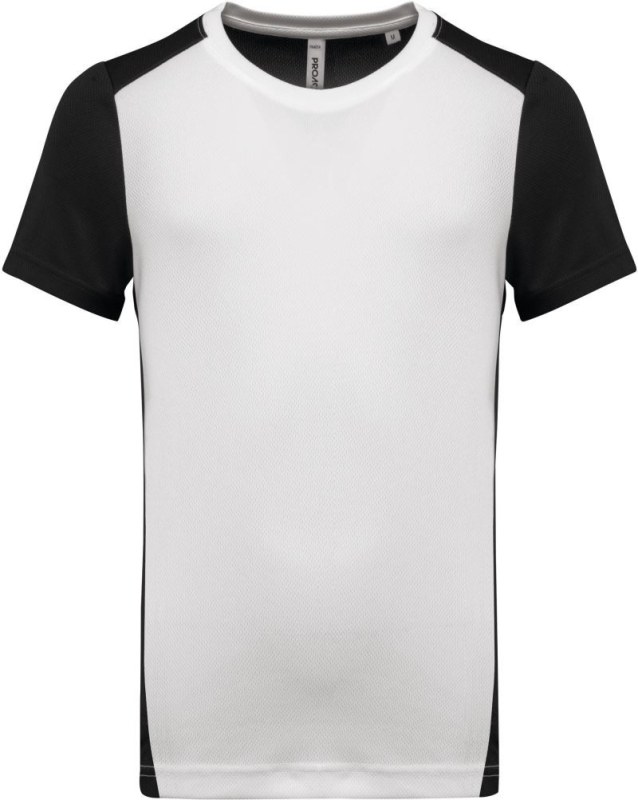 Kariban ProAct PA 4014 Pánské kontrastní sportovní tričko 20.4014 white/black - Pro muže pro muže trička, tílka, košile