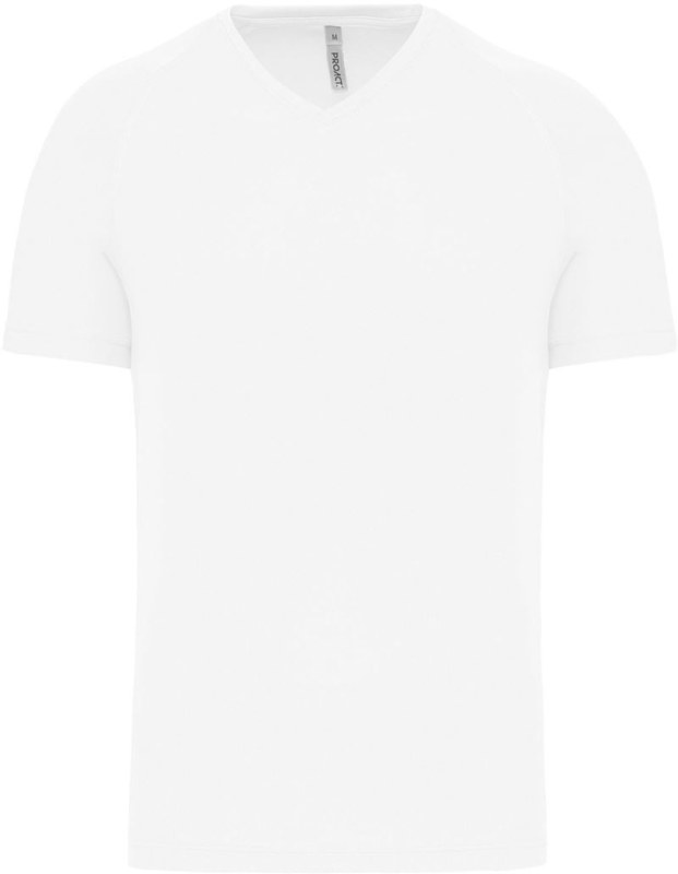 Kariban ProAct PA 476 Pánské sportovní tričko s výstřihem do V 20.P476 white