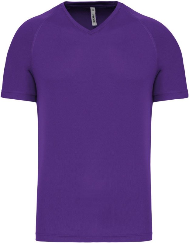 Kariban ProAct PA 476 Pánské sportovní tričko s&nbsp;výstřihem do V 20.P476 violet
