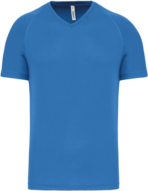 Kariban ProAct PA 476 Pánské sportovní tričko s&nbsp;výstřihem do V 20.P476 aqua blue - Pro muže pro muže trička, tílka, košile