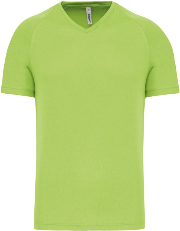 Kariban ProAct PA 476 Pánské sportovní tričko s výstřihem do V 20.P476 lime