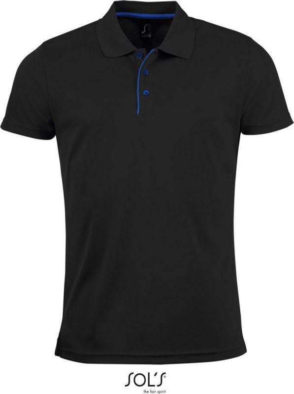 SOL´S Performer Men Pánské piqué sportovní polo 25.1199 black - Pro muže pro muže trička, tílka, košile