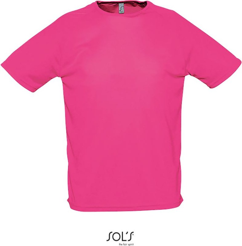SOL´S Sporty Pánské raglánové sportovní tričko 25.1939 neon pink