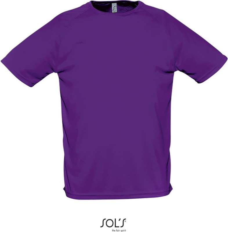 SOL´S Sporty Pánské raglánové sportovní tričko 25.1939 dark purple - Pro muže pro muže trička, tílka, košile