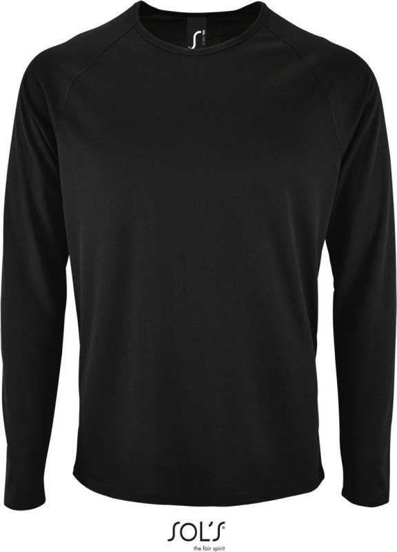 SOL´S Sporty LSL Men Pánské sportovní tričko s&nbsp;dlouhým rukávem 25.2071 black - Pro muže pro muže trička, tílka, košile