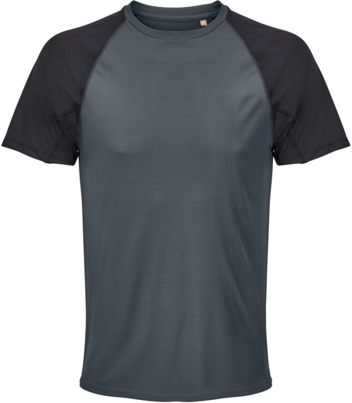 SOL´S Vortex Pánské raglánové sportovní tričko 25.4787 black/charcoal grey - Pro muže pro muže trička, tílka, košile