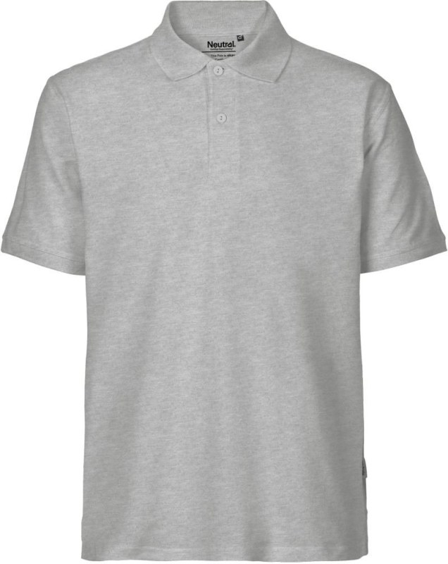 Neutral O 20080 Pánské piqué polo z bio bavlny 77.2080 sport grey