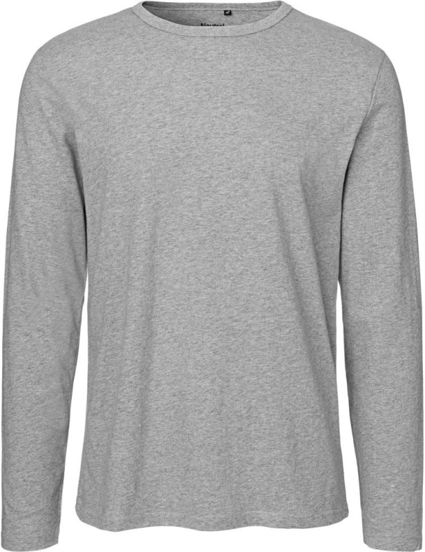 Neutral O 61050 Pánské tričko s dlouhým rukávem 77.6150 sport grey