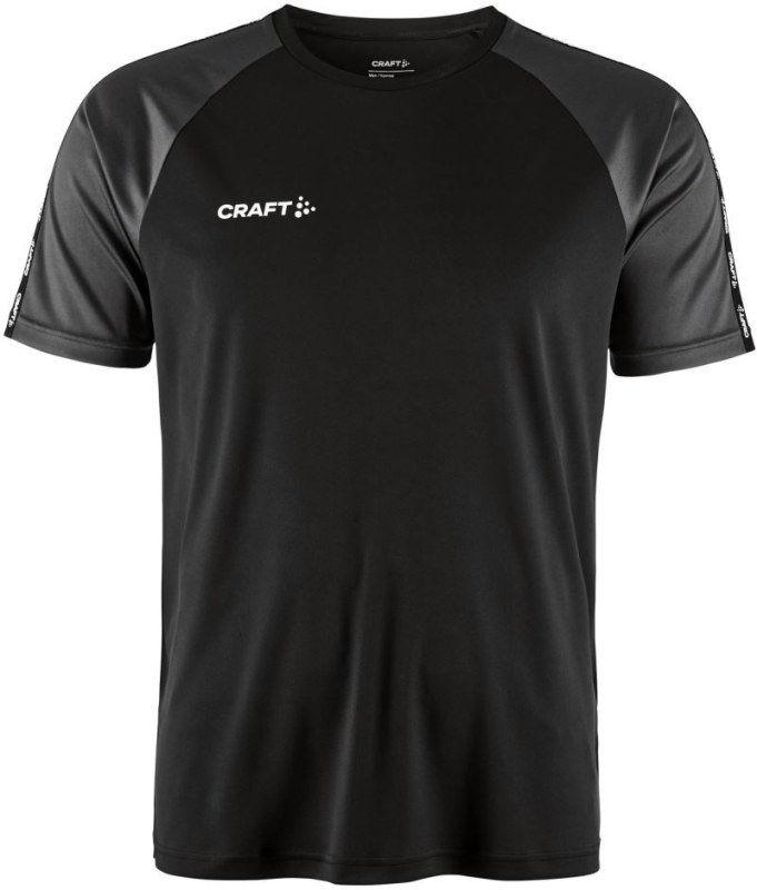Craft Teamwear Squad Go Contrast Jersey M Pánské kontrastní sportovní tričko 82.2725 black/granite