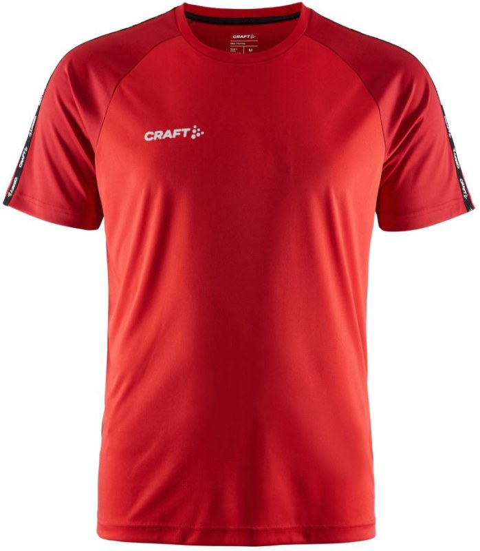 Craft Teamwear Squad Go Contrast Jersey M Pánské kontrastní sportovní tričko 82.2725 bright red/express - Pro muže pro muže trička, tílka, košile