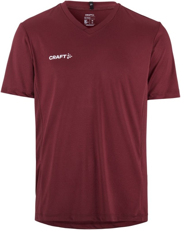 Craft Teamwear Squad Go Jersey Solid M Pánské sportovní tričko s&nbsp;výstřihem do V 82.5560 maroon - Pro muže pro muže trička, tílka, košile