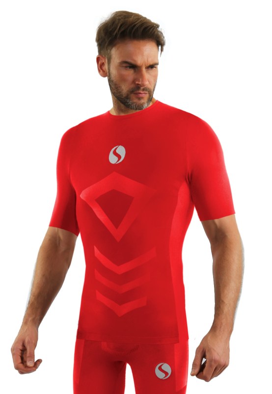 Sesto Senso Thermo Top Short CL39 Red - Pro muže spodní prádlo a plavky