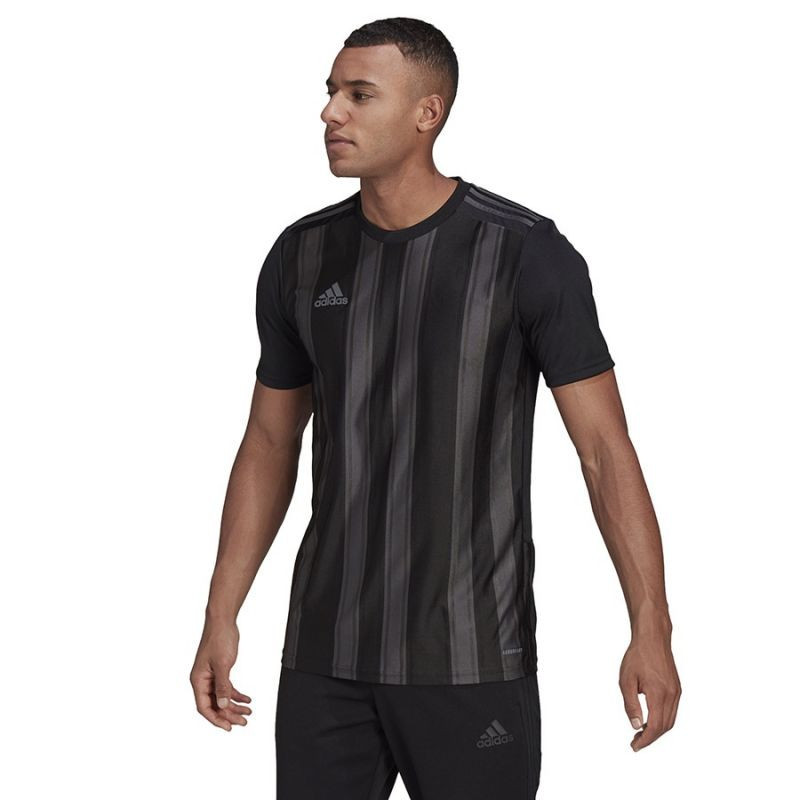 Pánské tričko Striped 21 JSY GN7625 Černá s šedou - Adidas - Pro muže trička, tílka, košile