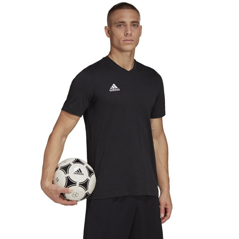 Pánské tričko Entrada 22 M HC0448 Černá logo - Adidas - Pro muže trička, tílka, košile