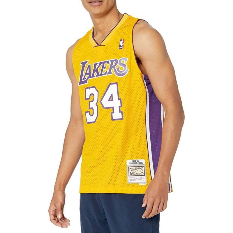 Mitchell & Ness pánský dres Los Angeles Lakers NBA Swingman Home Jersey Lakers 99 Shaquille O`Neal SMJYGS18179-LALLTGD99SON - Pro muže trička, tílka, košile