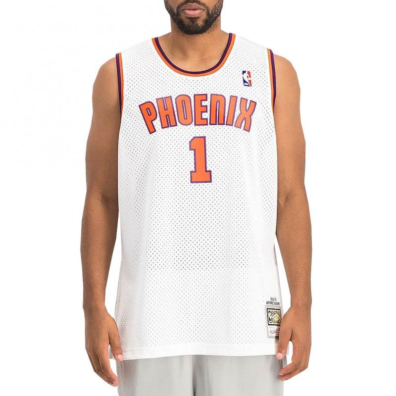 Mitchell & Ness Phoenix NBA Alternative Jersey Suns 2002 Anfernee Hardaway M SMJY4443-PSU02AHAWHIT Pánské oblečení - Pro muže trička, tílka, košile