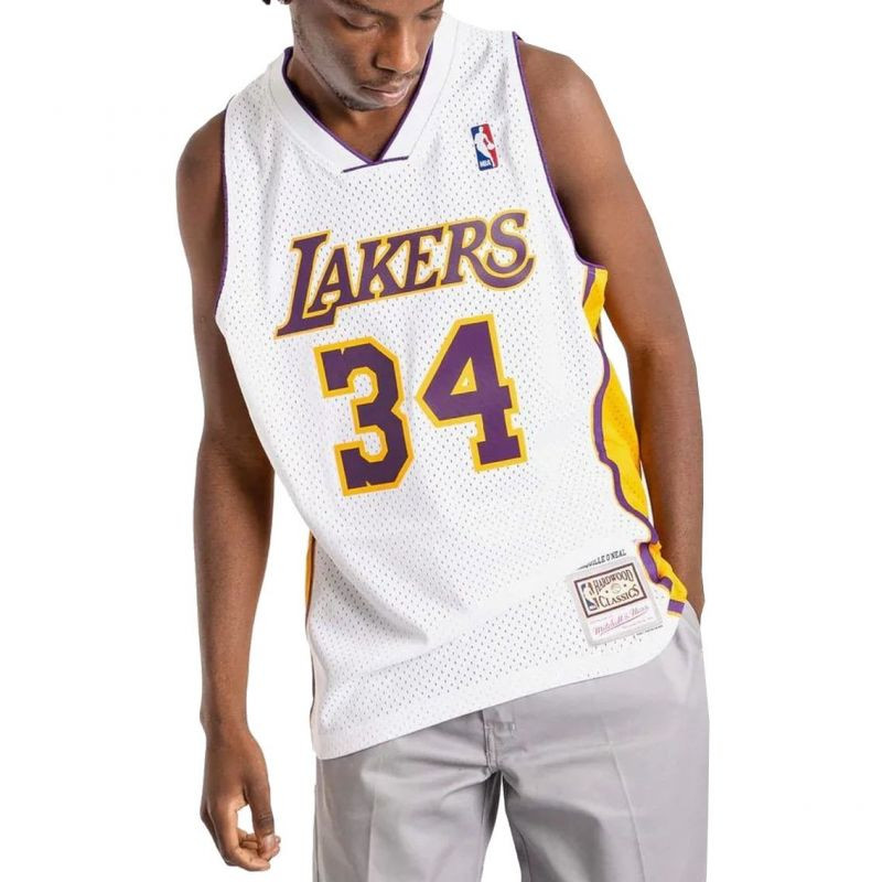 Mitchell & Ness Los Angeles Lakers NBA Shaquille O´Neal M tričko SMJY4442-LAL02SONWHIT pánské - Pro muže trička, tílka, košile