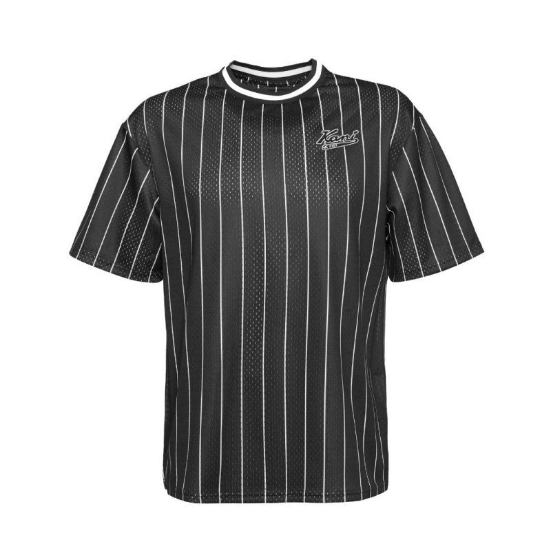 Karl Kani Chest Varsity Pinstripe Mesh T-Shirt Light M 6038524 - Pro muže trička, tílka, košile