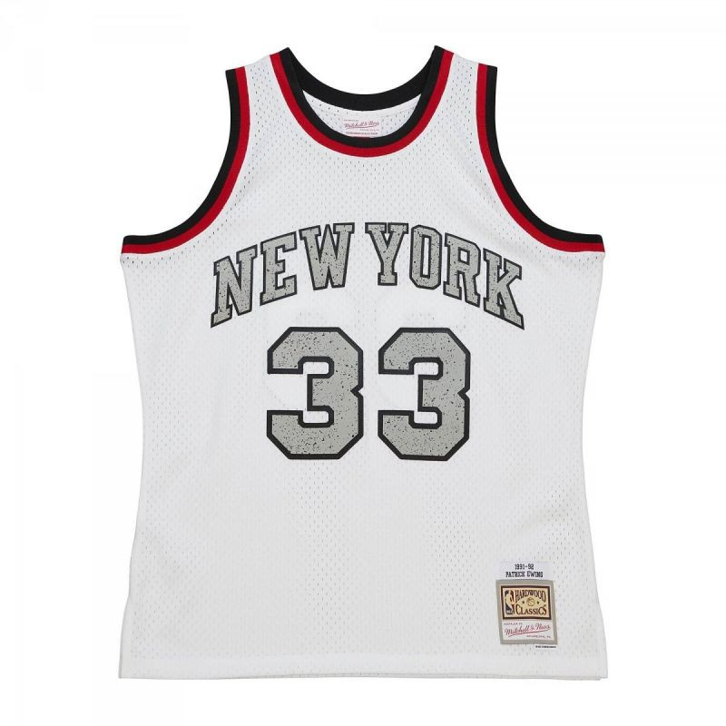 Mitchell & Ness NBA Cracked Cement Swingman Jersey Knicks 1991 Patrick Ewing M TFSM5934-NYK91PEWWHIT Mr - Pro muže trička, tílka, košile