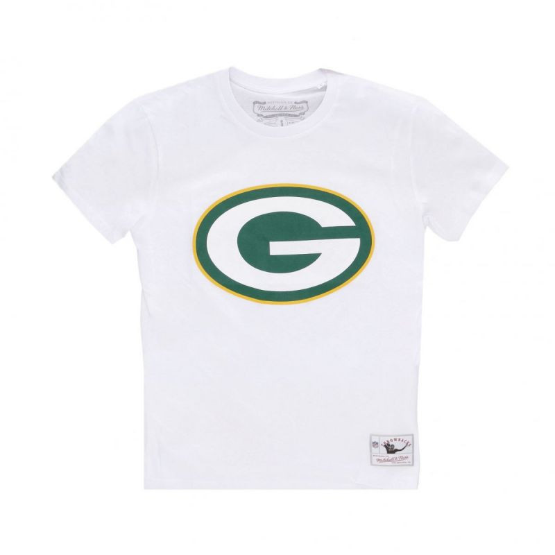 Mitchell & Ness NFL Team Logo Tee Green Bay Pacers M BMTRINTL1053-GBPWHIT - Pro muže trička, tílka, košile