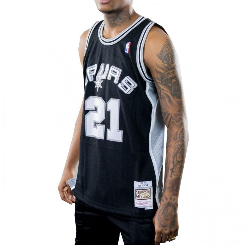 Mitchell & Ness Pánský dres NBA Swingman San Antonio Spurs Tim Duncan SMJYGS18208-SASBLCK98TDU - Pro muže trička, tílka, košile