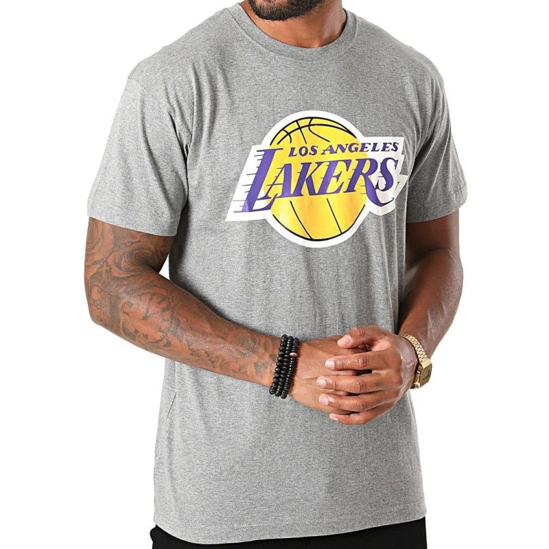 Mitchell & Ness NBA Los Angeles Lakers Týmové tričko s logem M BMTRINTL1268-LALGYML Tričko - Pro muže trička, tílka, košile