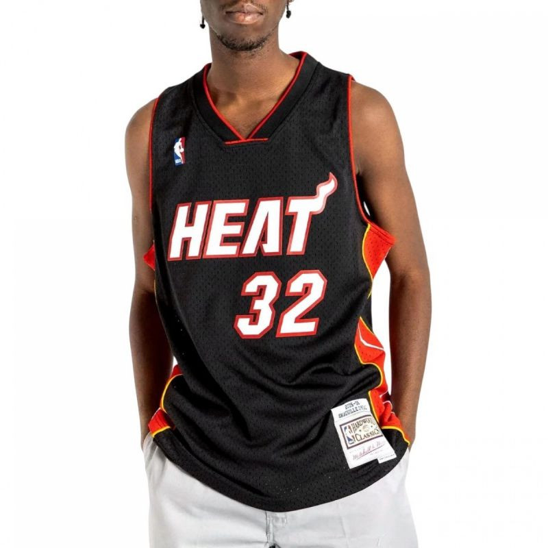 Pánské tričko Mitchell & Ness NBA Swingman Miami Heat Shaquille O`Neal M SMJYAC18017-MHEBLCK05SON - Pro muže trička, tílka, košile