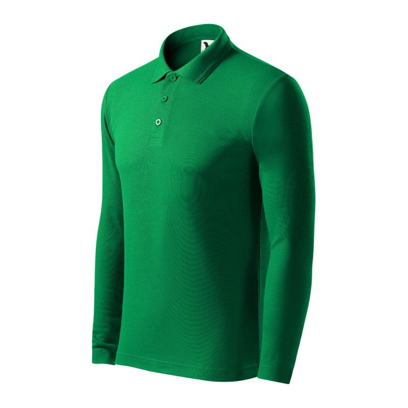 Malfini Pique Polo LS M MLI-22116 trávově zelené pánské polo tričko - Pro muže trička, tílka, košile