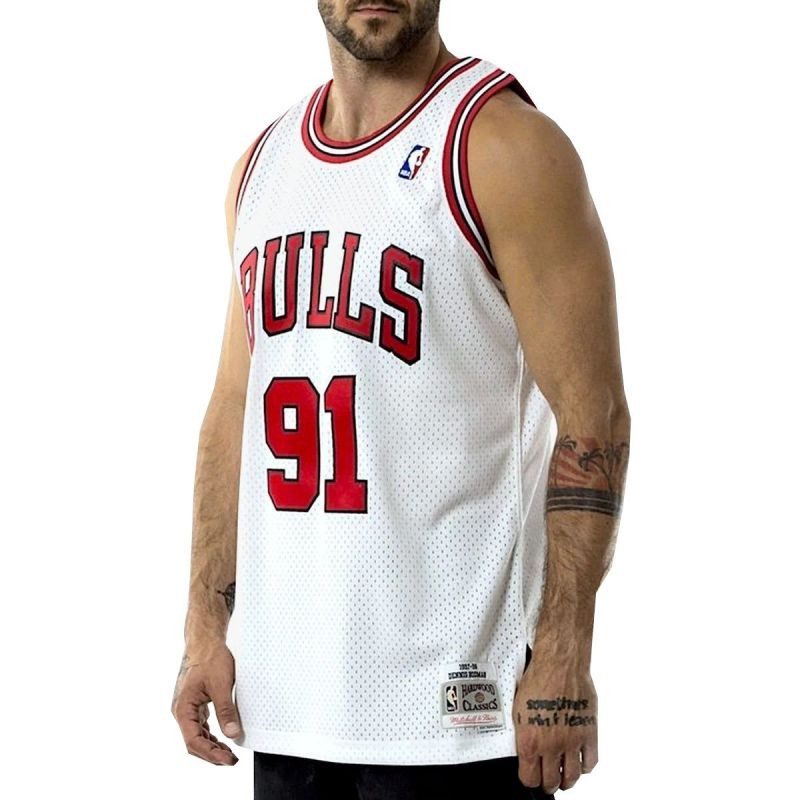 Mitchell & Ness Chicago Bulls NBA Swingman Jersey Bulls 97-98 Dennis Rodman M SMJYAC18079-CBUWHIT97DRDN Pánské oblečení - Pro muže trička, tílka, košile