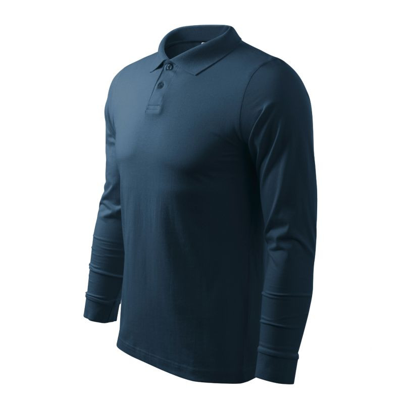 Polokošile Malfini Single J. LS M MLI-21102 tmavě modrá - Pro muže trička, tílka, košile