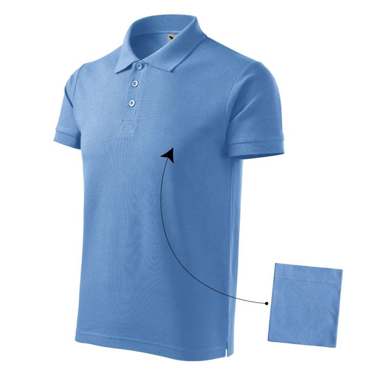 Bavlněná polokošile Malfini M MLI-21215 modrá - Pro muže trička, tílka, košile