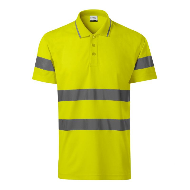 Pánské polo tričko Rimeck HV Runway M MLI-2V997 fluorescenční žlutá - Pro muže trička, tílka, košile