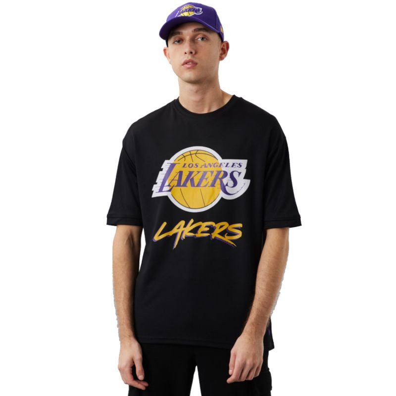 Pánské tričko NBA Los Angeles Lakers Script M M Mesh Tee M 60284737 - New Era - Pro muže trička, tílka, košile