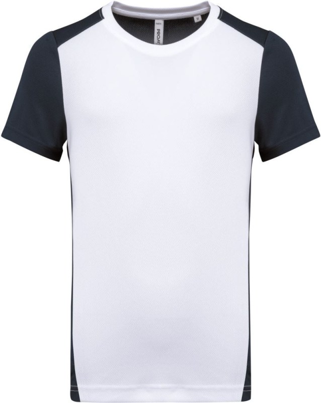 Kariban ProAct PA 4014 Pánské kontrastní sportovní tričko 20.4014 white/navy
