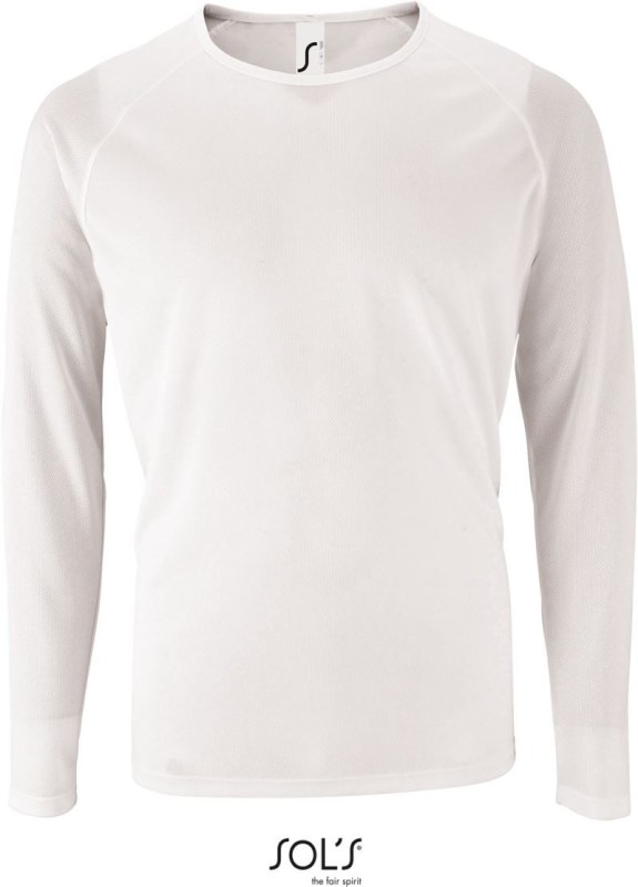 SOL´S Sporty LSL Men Pánské sportovní tričko s dlouhým rukávem 25.2071 white