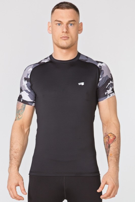 Tričko Rough Radical Furious Army Black/Camo - Pro muže trička, tílka, košile